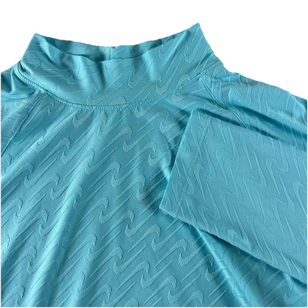 Nike Sportswear Women’s XL Icon Clash Long Sleeve Mock Neck Blue Workout Shirt